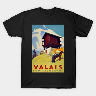 Valais, Switzerland, Ski Poster T-Shirt